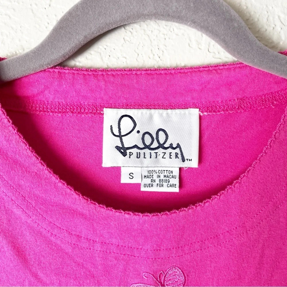 Lilly Pulitzer Bright Pink Short Sleeve Tee - Picture 7 of 8